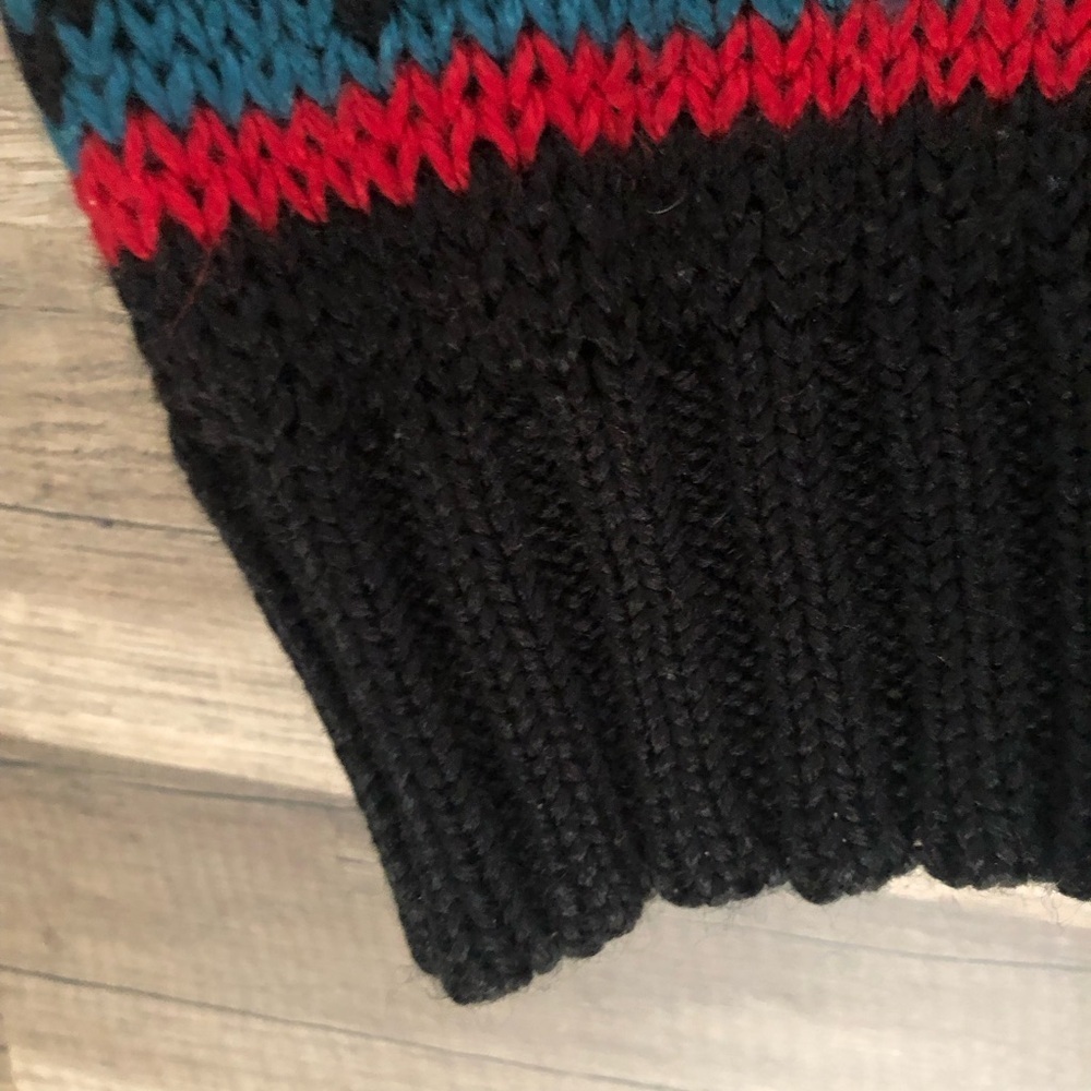 Vintage Geometric Snowflake Patterned Crewneck Knit Sweater Large - Picture 7 of 10